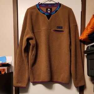 Columbia Men's Brown Fleece Sweater